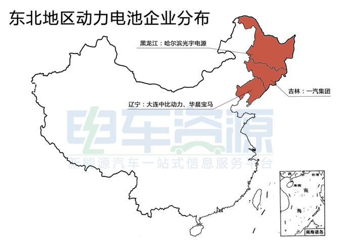 电池，中国动力电池企业,中国动力电池企业分布地图